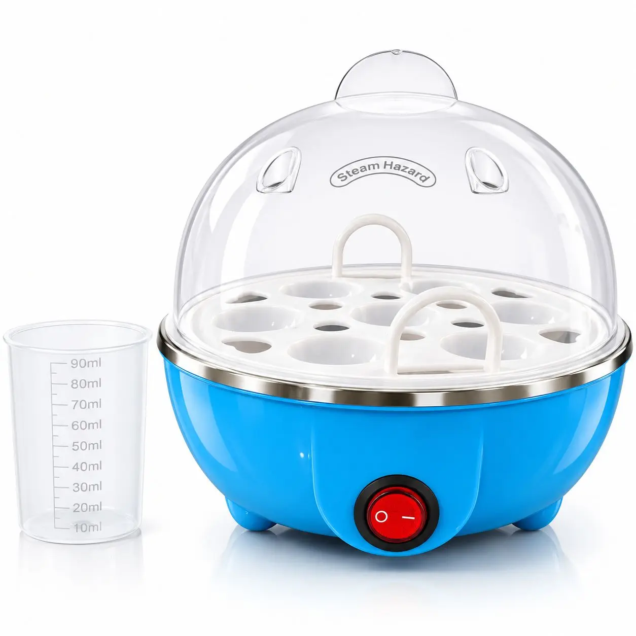1 Electric Egg Boiler & Steamer with Transparent Lid – 7-Egg Capacity Multi-Function Cooker - Image 1