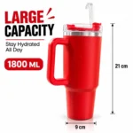 Stainless Steel Insulated Travel Tumbler with Ergonomic Handle & Reusable Straw – Leak-Proof Hot & Cold Car Mug - Image 2