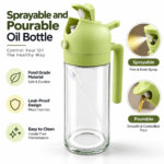 2-in-1 Sprayable & Pourable Glass Oil Dispenser Bottle – Adjustable Oil Control Sprayer for Cooking & Air Frying - Image 2