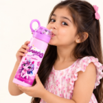 Cute Pink Unicorn Kids Stainless Steel Water Bottle with Leak-Proof Lid & Carrying Ring Handle – BPA-Free School Travel Flask - Image 3
