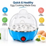 Electric Egg Boiler & Steamer with Transparent Lid – 7-Egg Capacity Multi-Function Cooker - Image 3