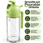 2-in-1 Sprayable & Pourable Glass Oil Dispenser Bottle – Adjustable Oil Control Sprayer for Cooking & Air Frying - Image 4